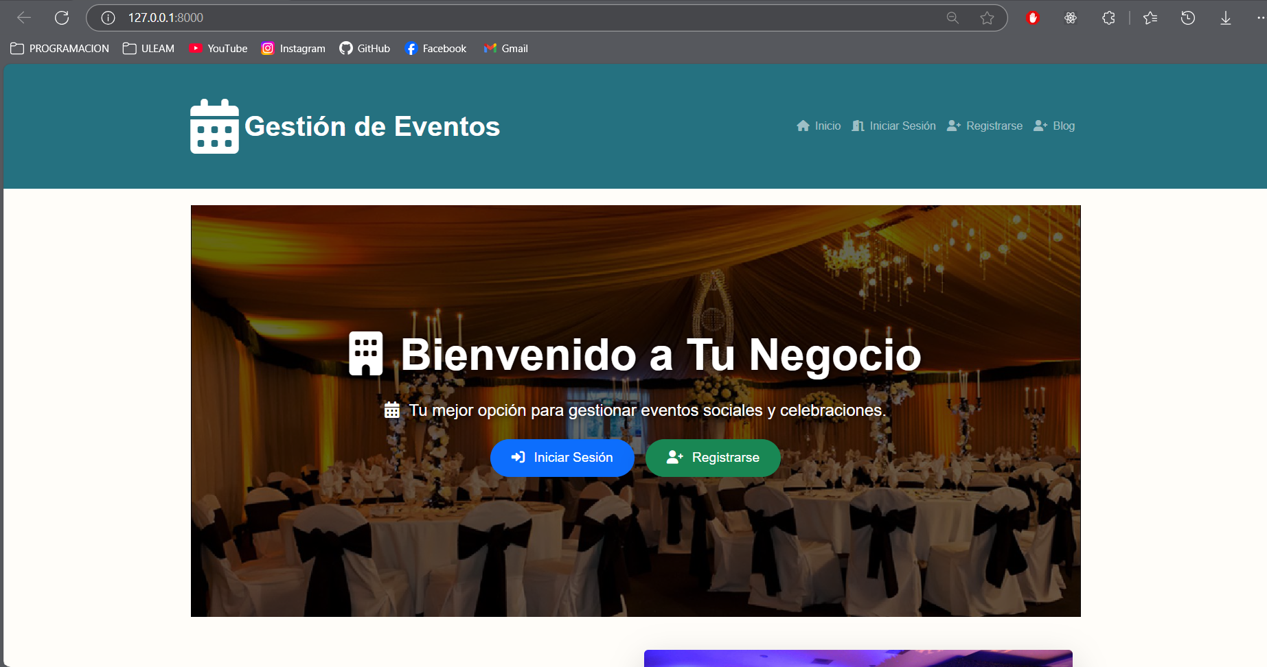 Gestión de Eventos